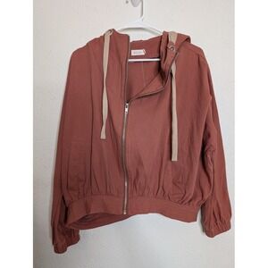 Roolee The Birch 100% Cotton Zipper Jacket Hoodie Size‎ Small Boho Casual Beach
